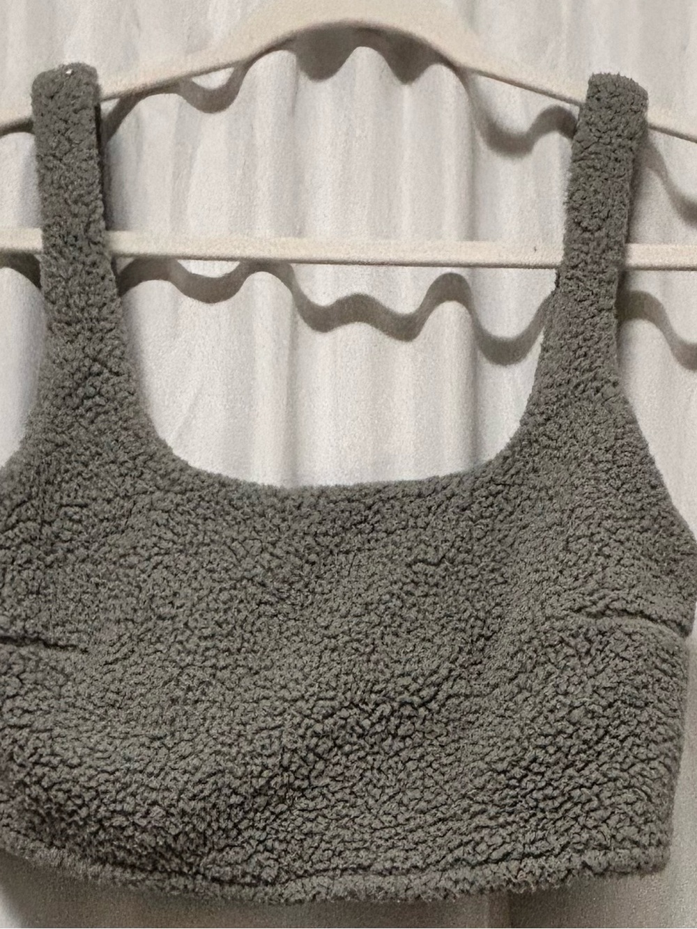 Gilly Hicks Plush Sherpa Crop Tank in Gray